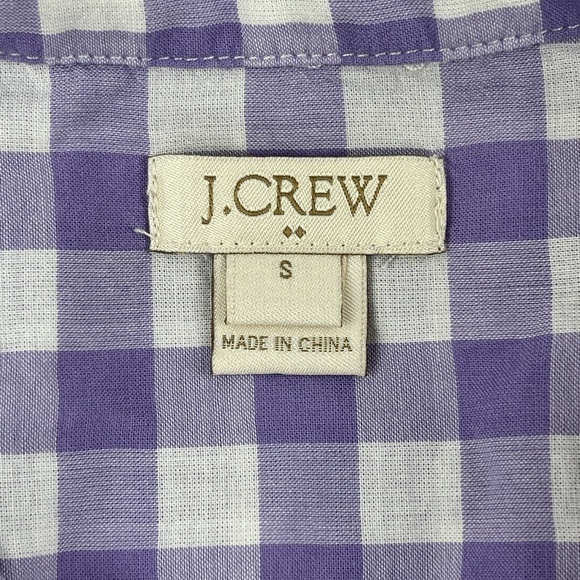 J Crew Button Up Shirt Womens Small Purple Plaid - Picture 2 of 9